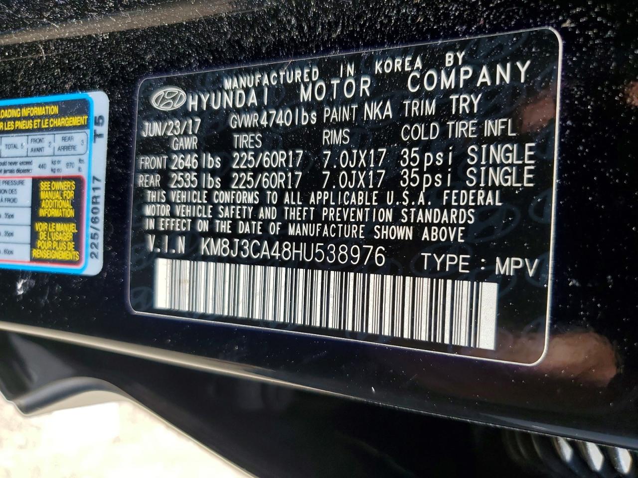 2017 HYUNDAI TUCSON
