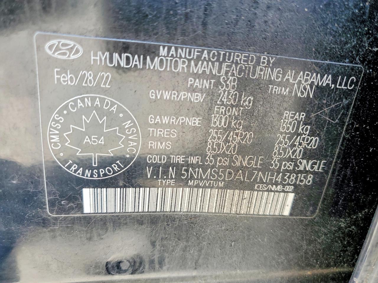 2022 HYUNDAI SANTA FE