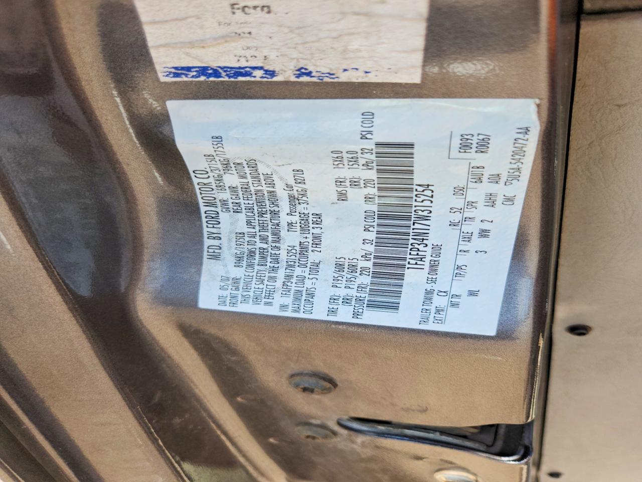 2007 FORD FOCUS
