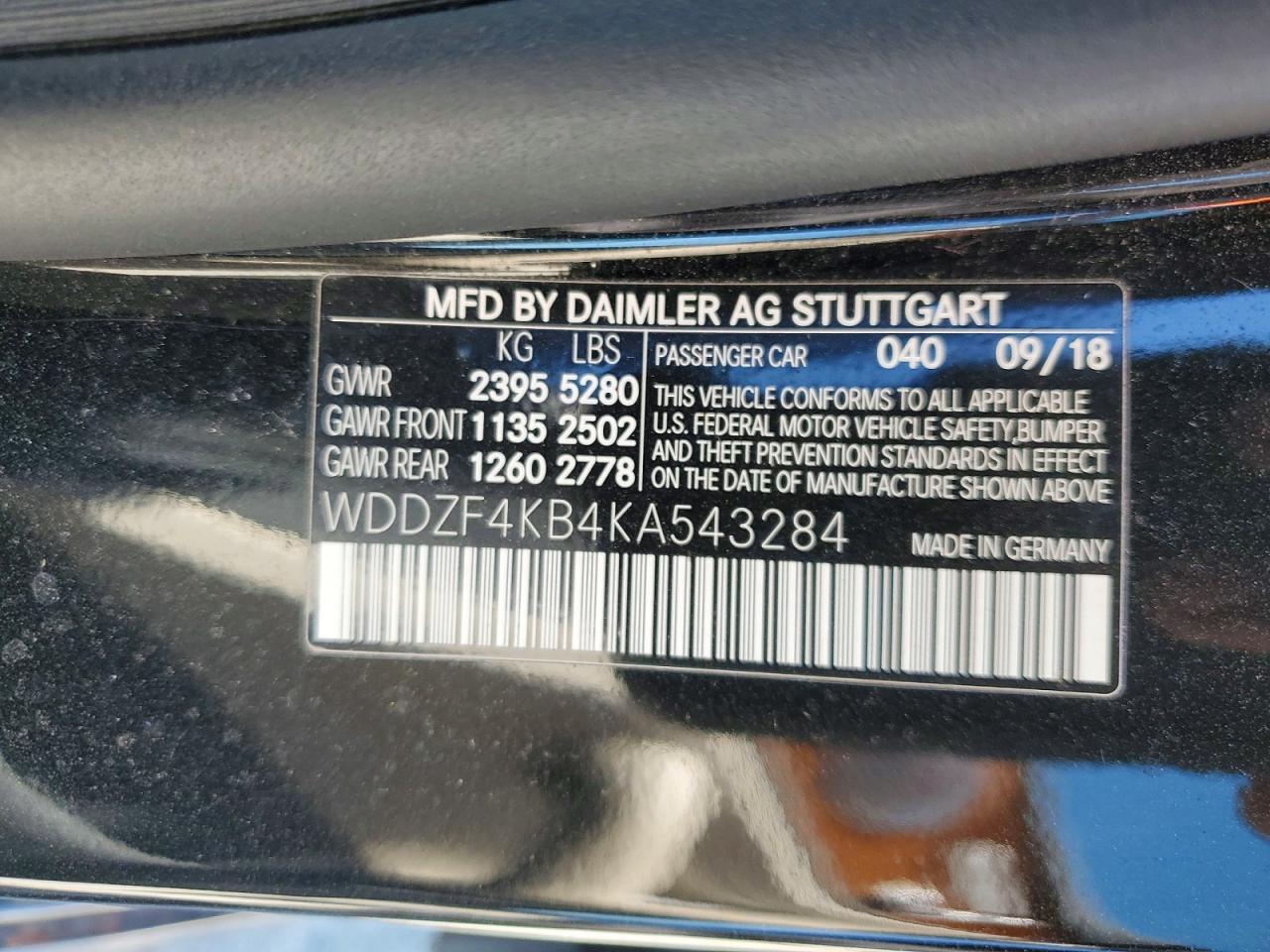 2019 MERCEDES-BENZ E-CLASS