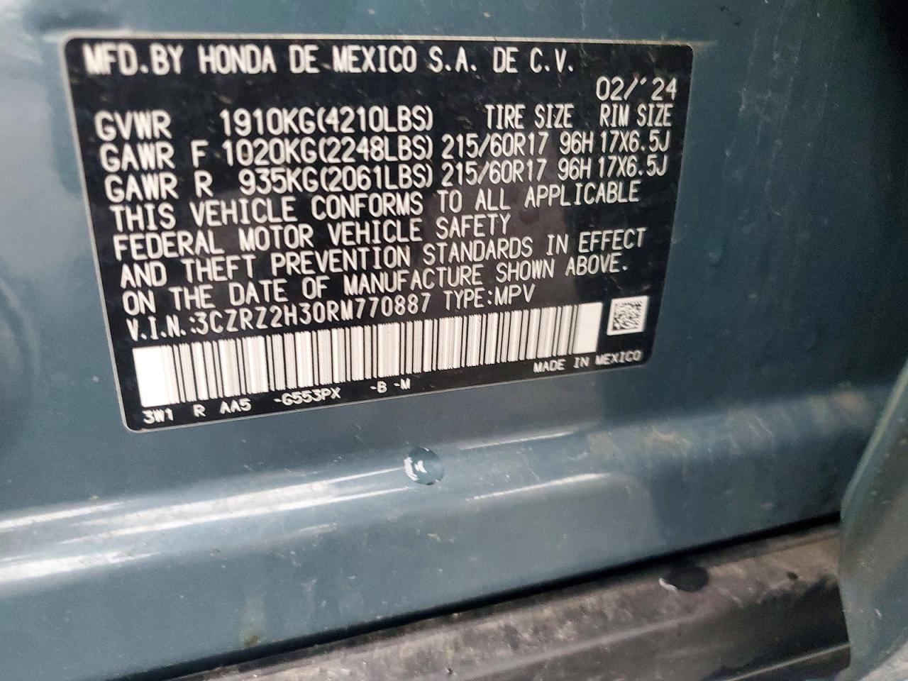 2024 HONDA HR-V