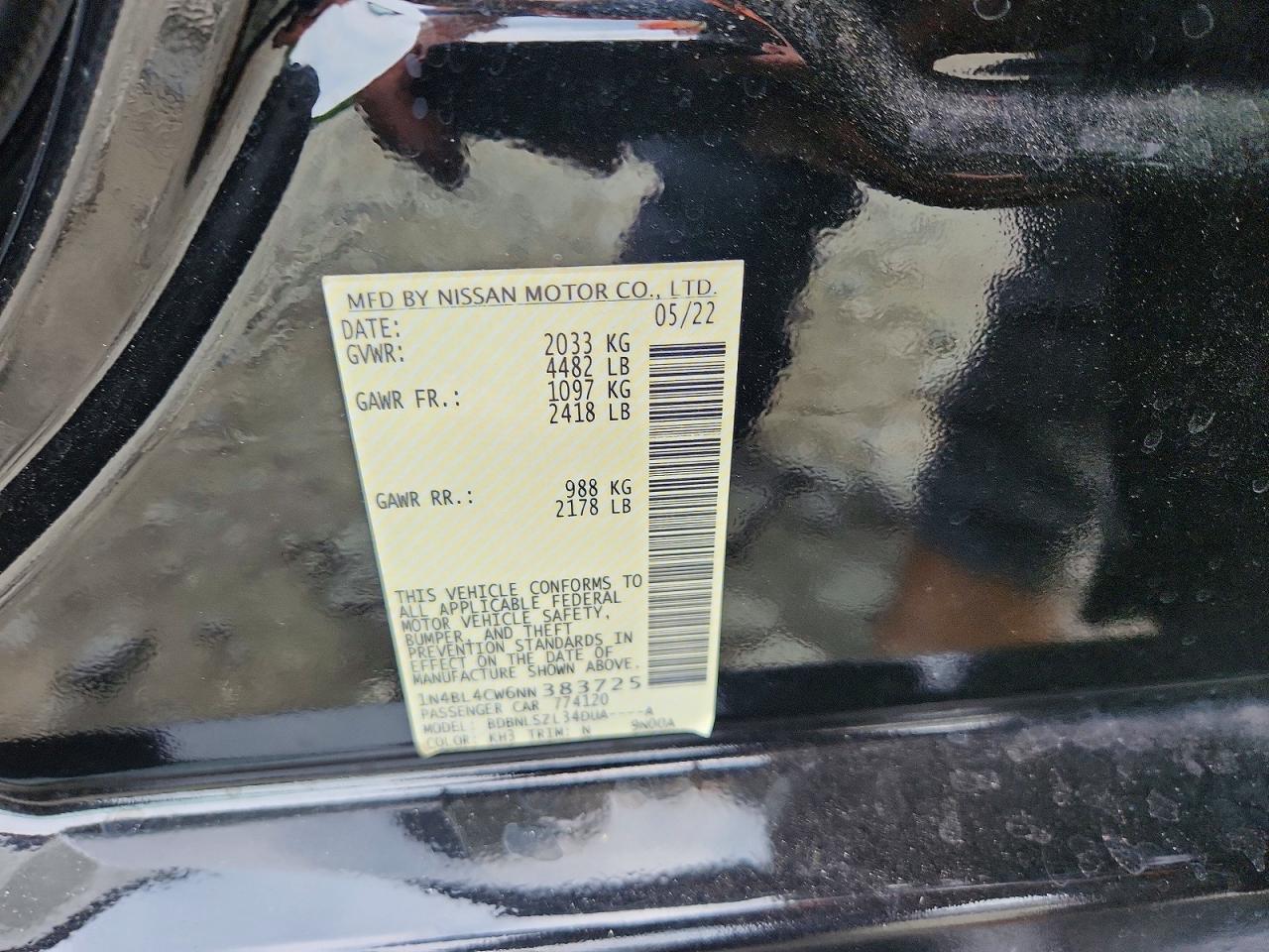 2022 NISSAN ALTIMA