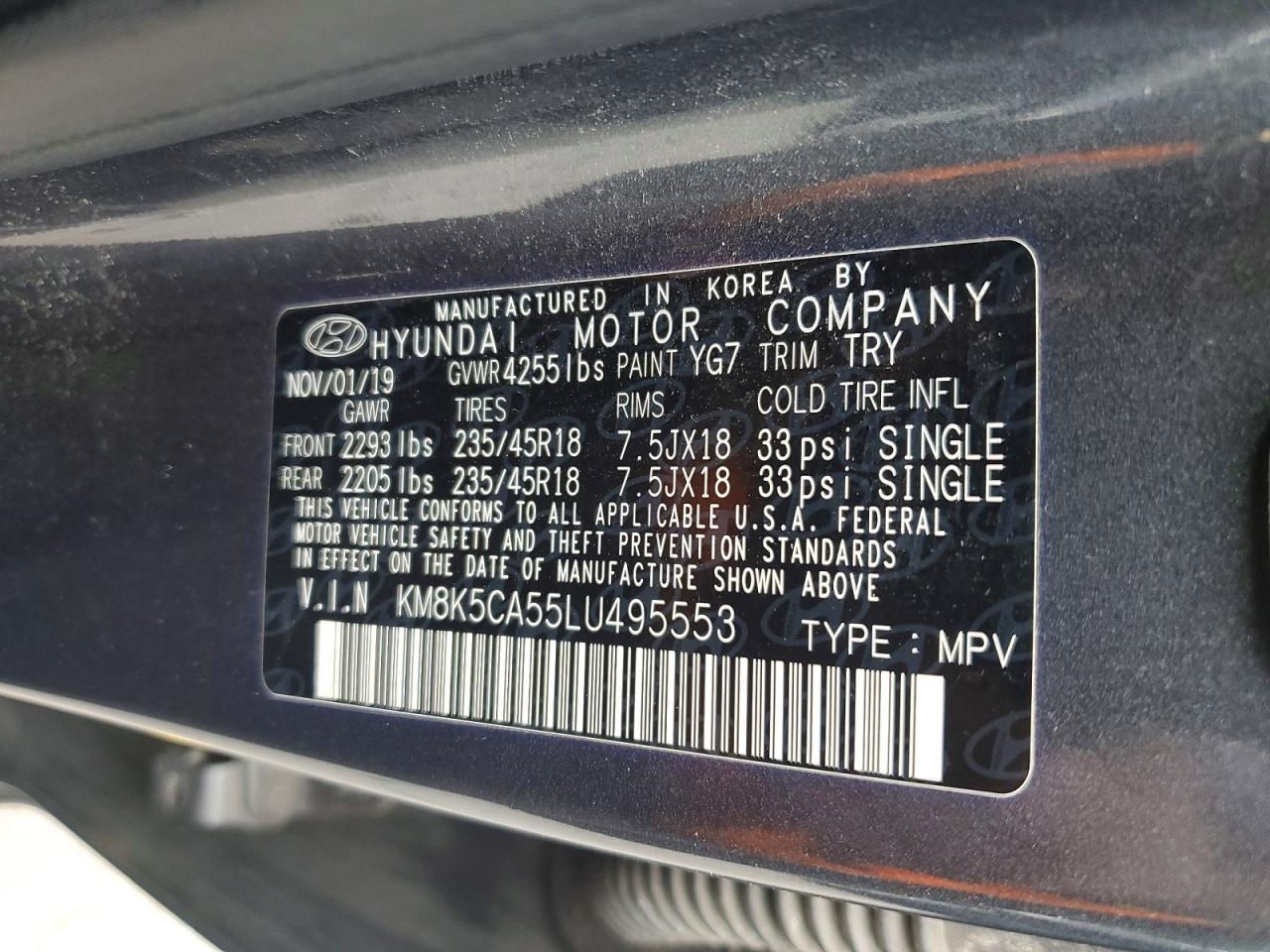 2020 HYUNDAI KONA