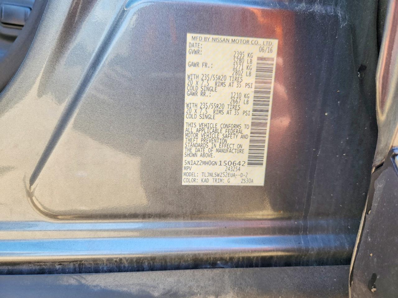 2016 NISSAN MURANO
