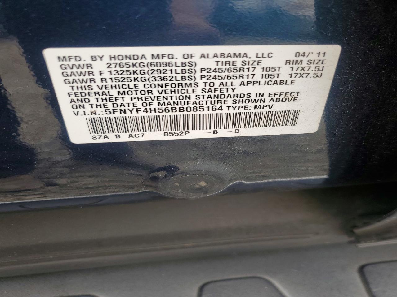 2011 HONDA PILOT