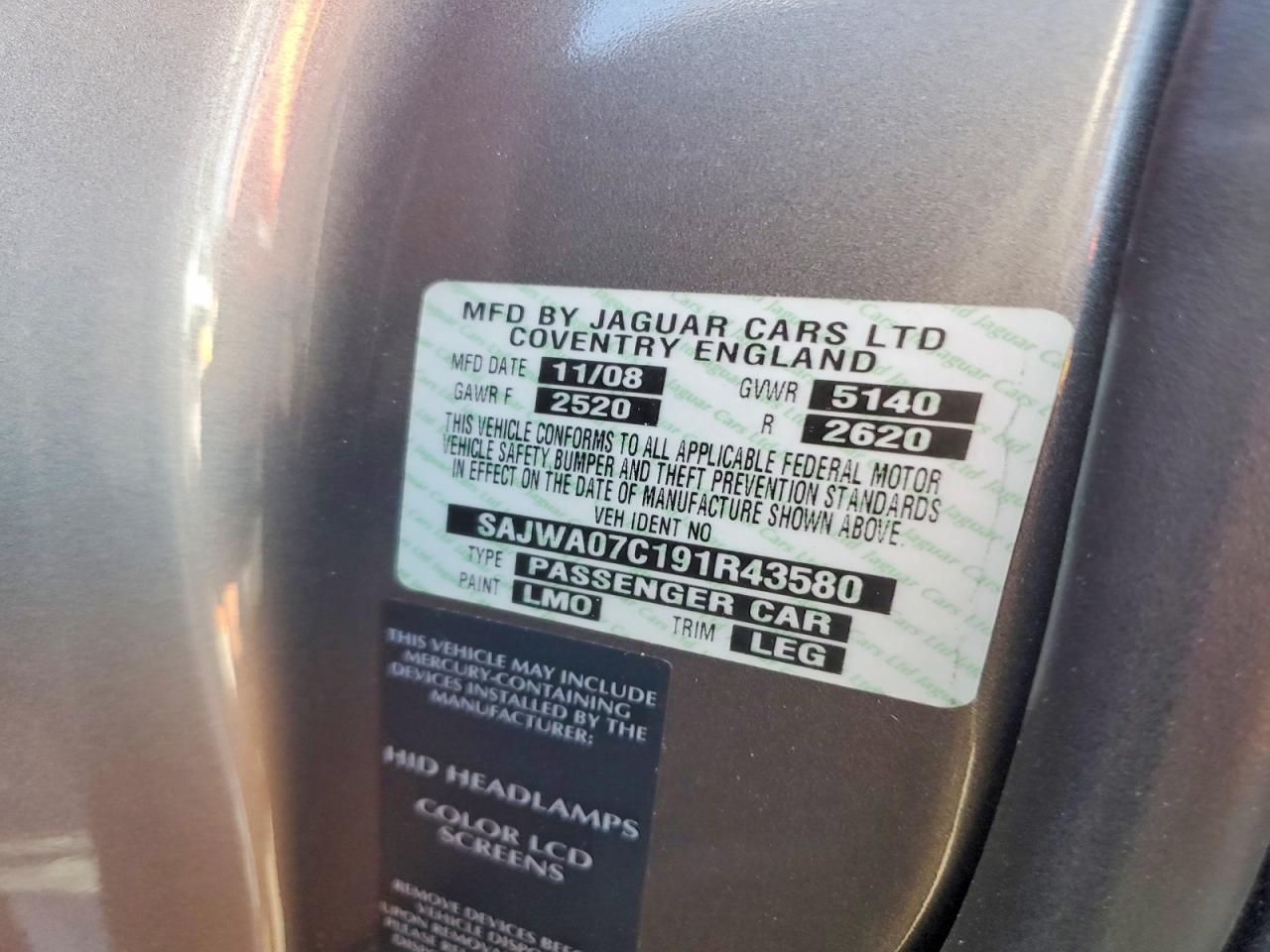 2009 JAGUAR XF