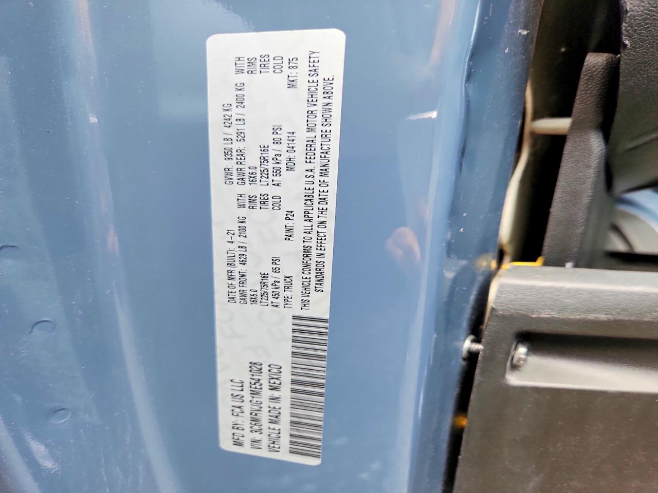 2021 RAM PROMASTER