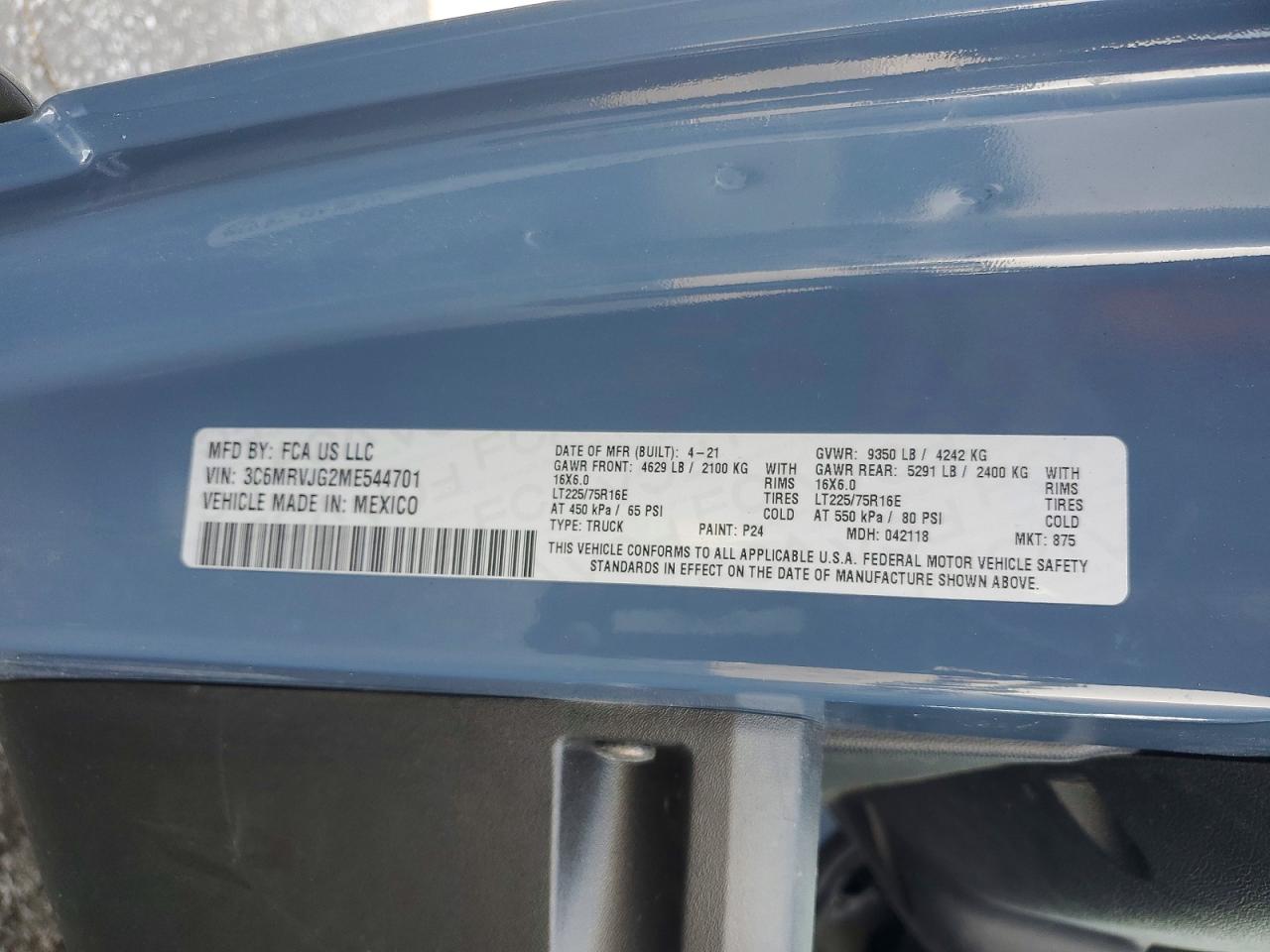 2021 RAM PROMASTER