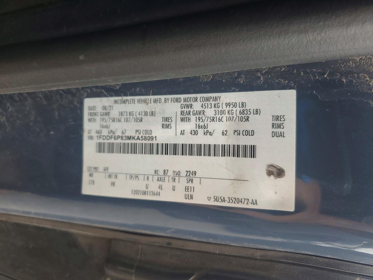 2021 FORD TRANSIT
