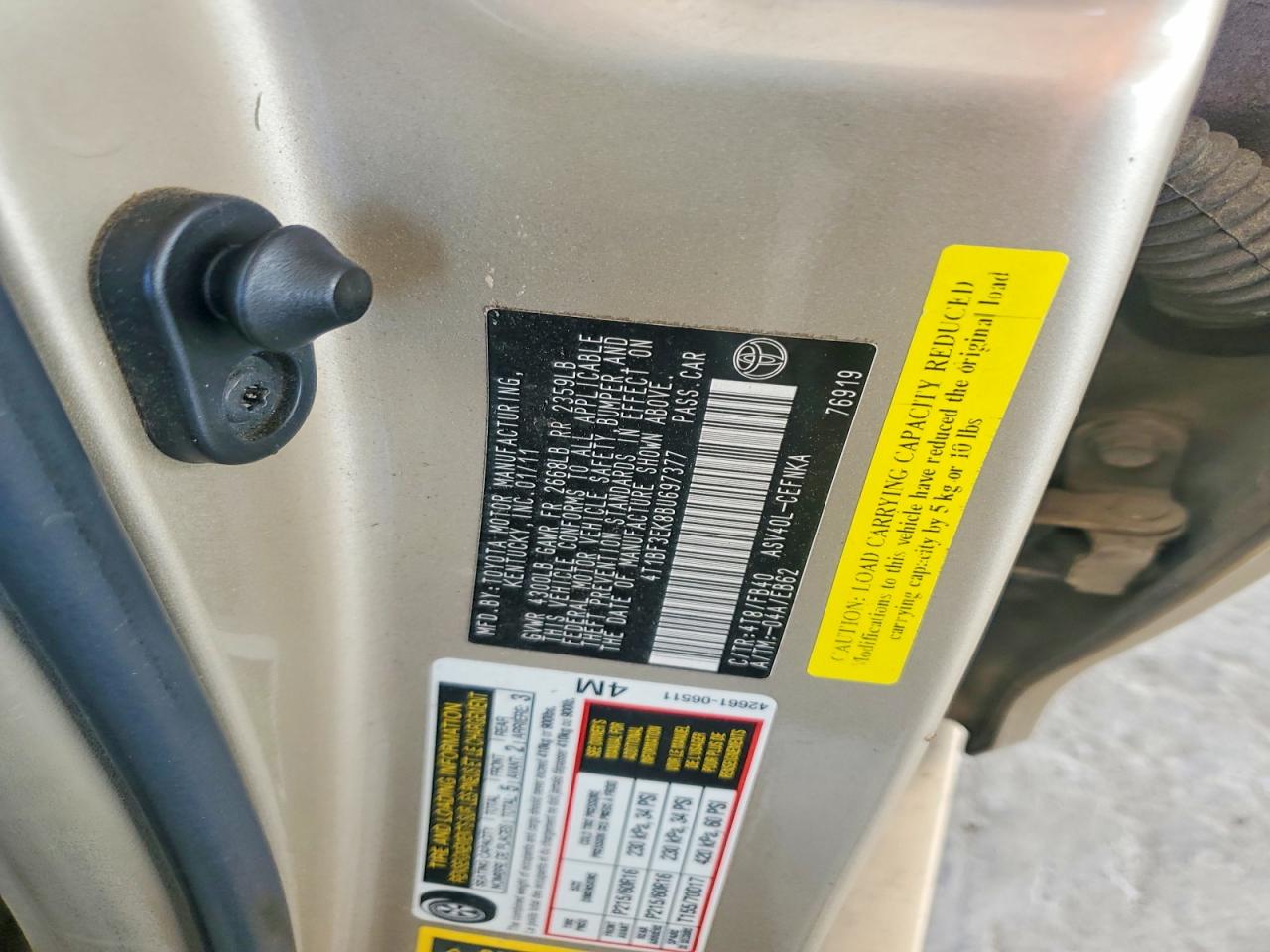 2011 TOYOTA CAMRY
