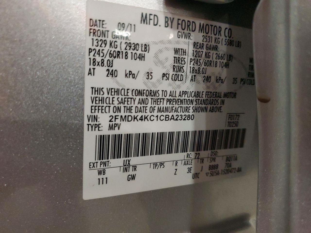 2012 FORD EDGE