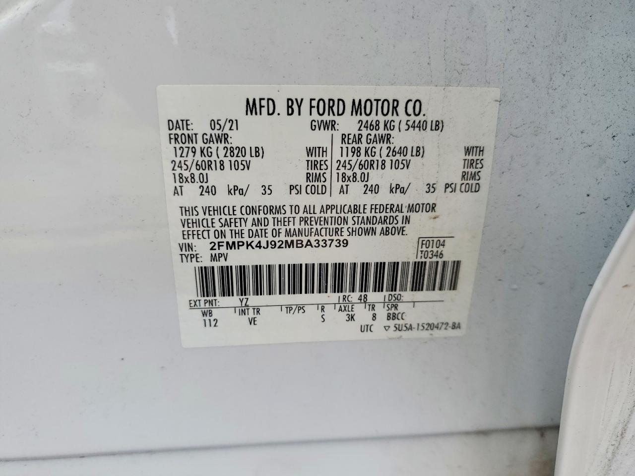 2021 FORD EDGE