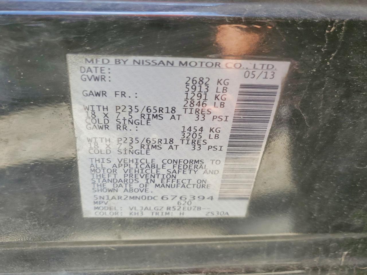 2013 NISSAN PATHFINDER
