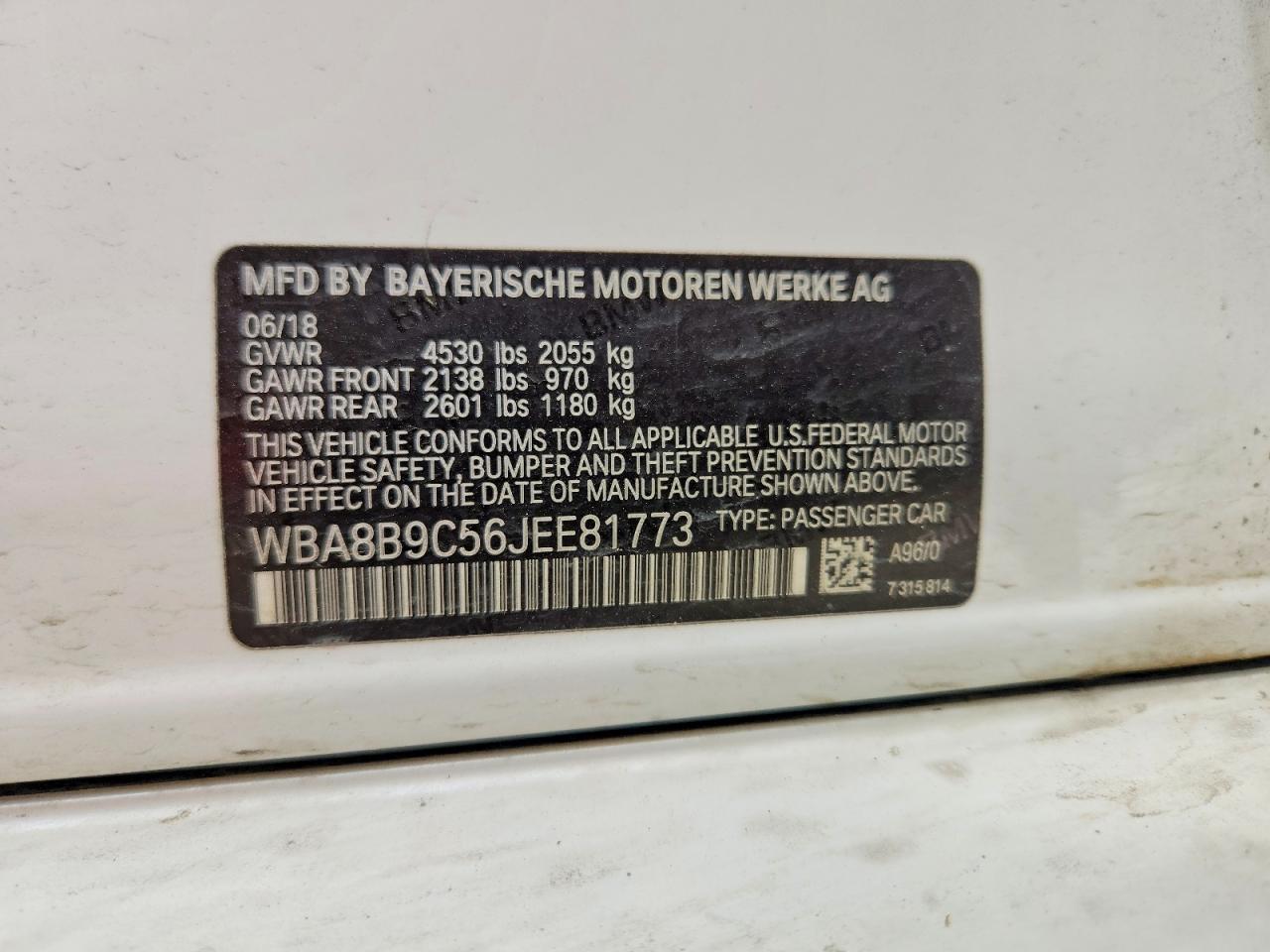 2018 BMW 3 SERIES