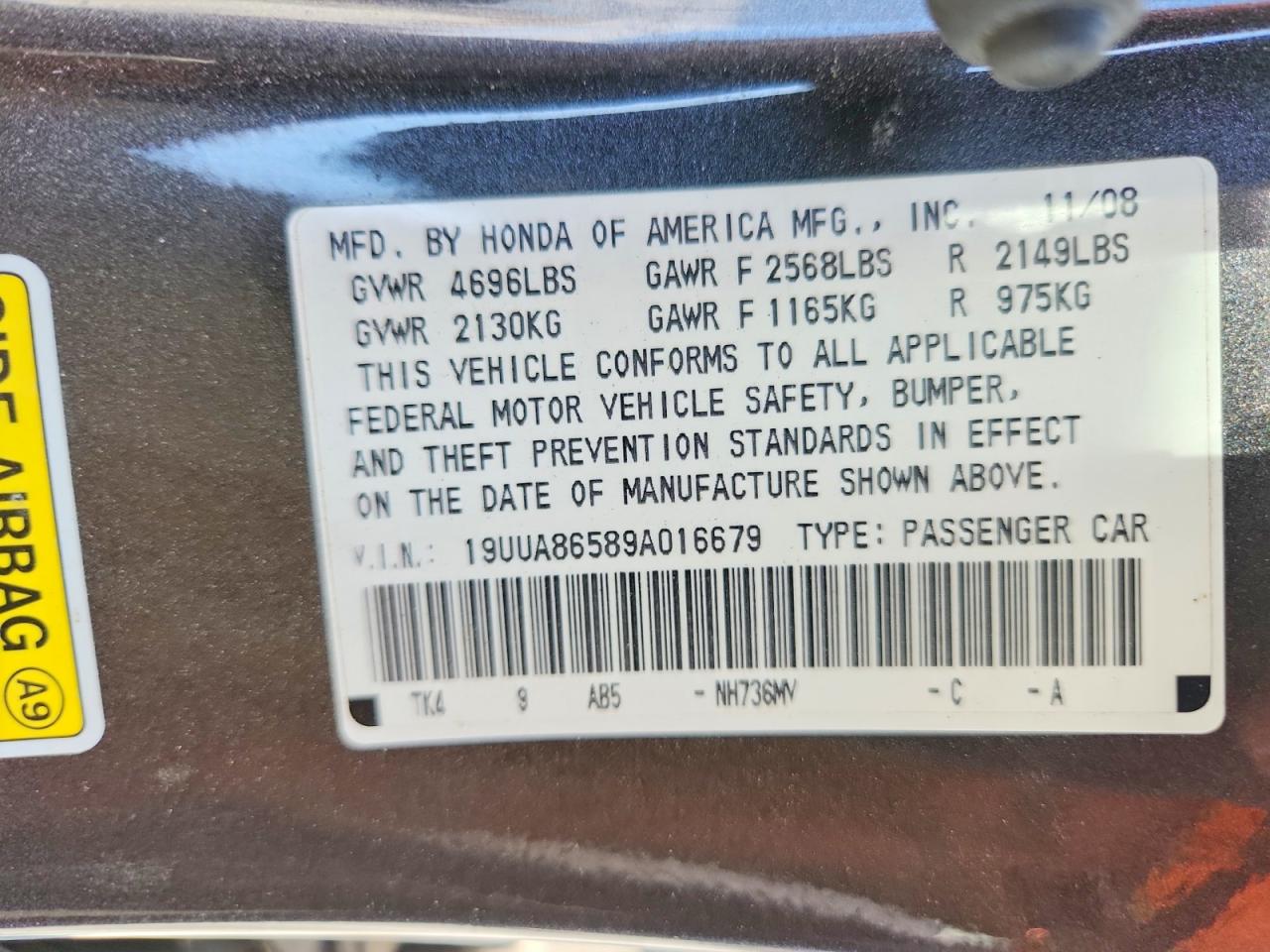 2009 ACURA TL