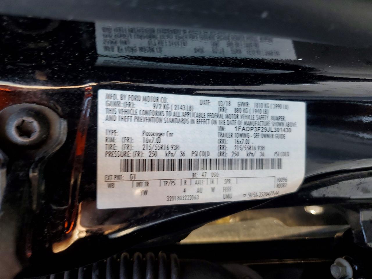 2018 FORD FOCUS
