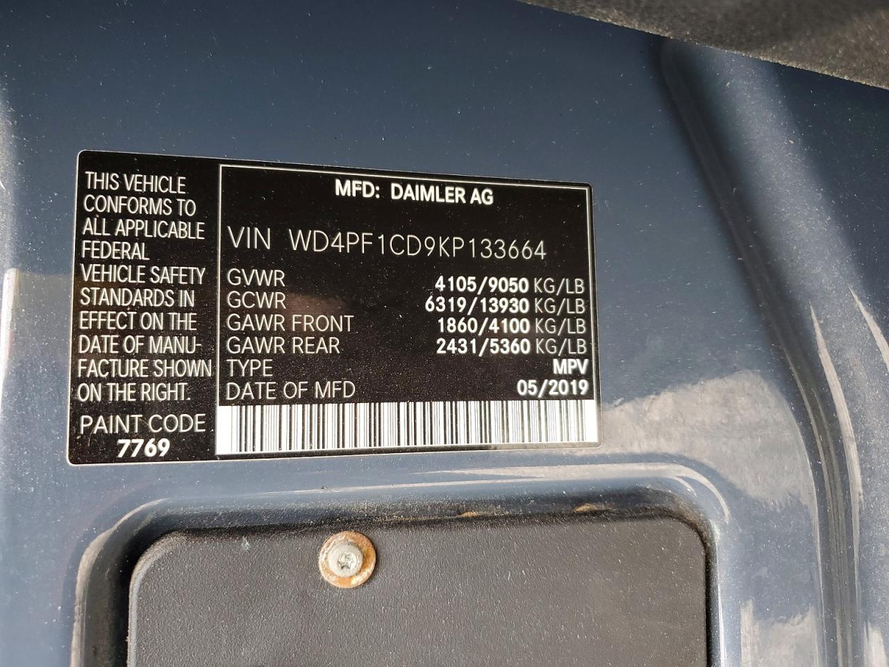 2019 MERCEDES-BENZ SPRINTER 2