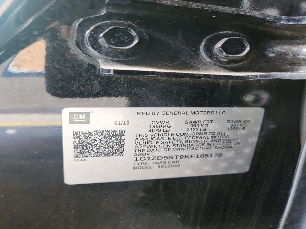 2019 CHEVROLET MALIBU