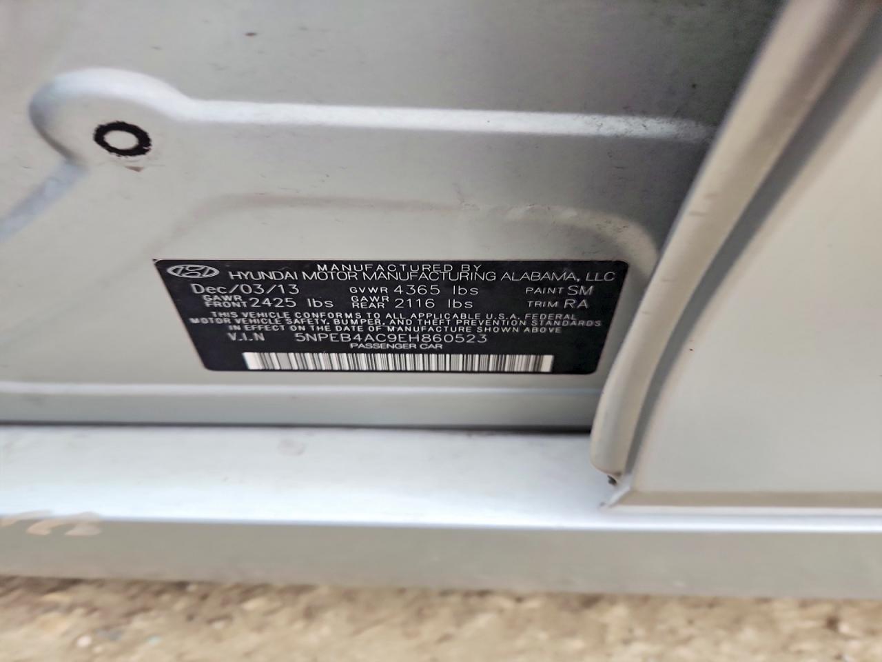 2014 HYUNDAI SONATA