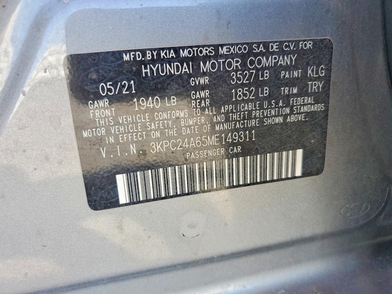 2021 HYUNDAI ACCENT