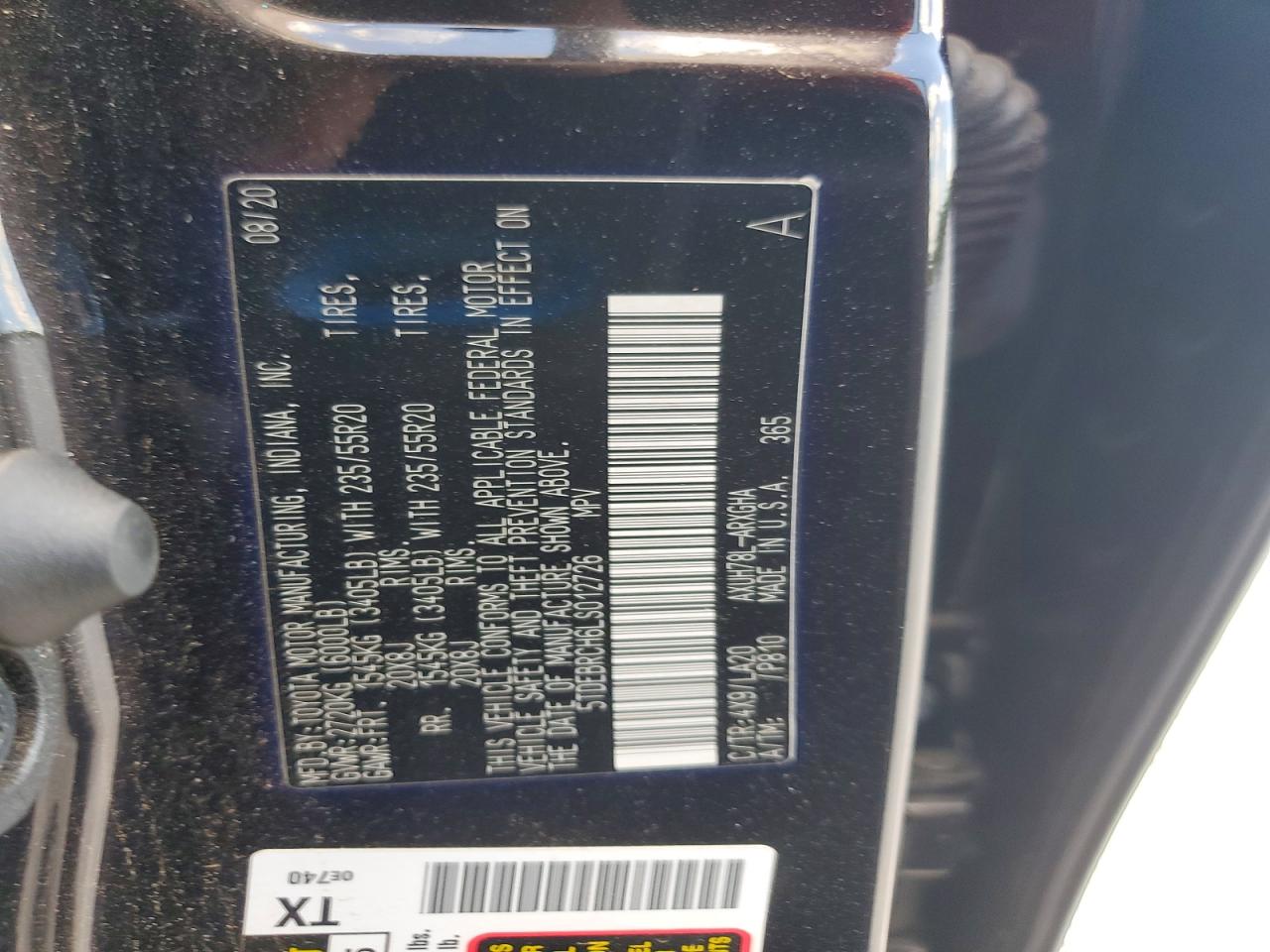 2020 TOYOTA HIGHLANDER