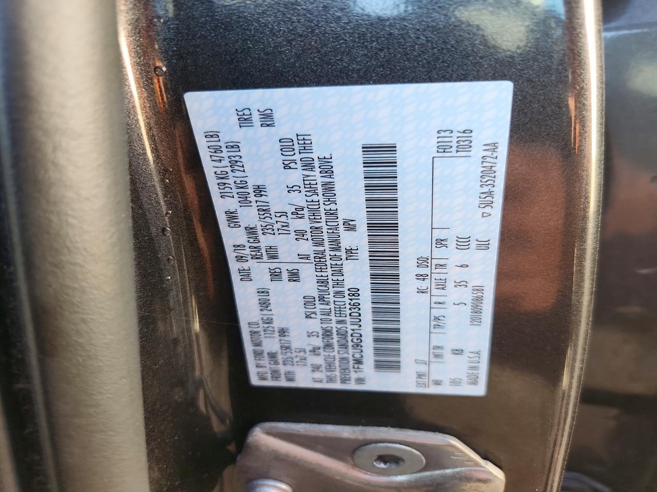 2018 FORD ESCAPE