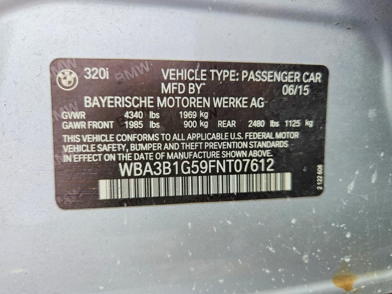 2015 BMW 3 SERIES