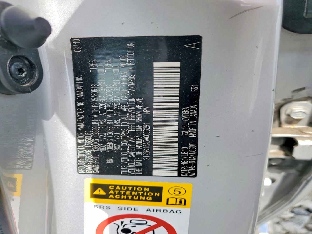 2010 LEXUS RX350