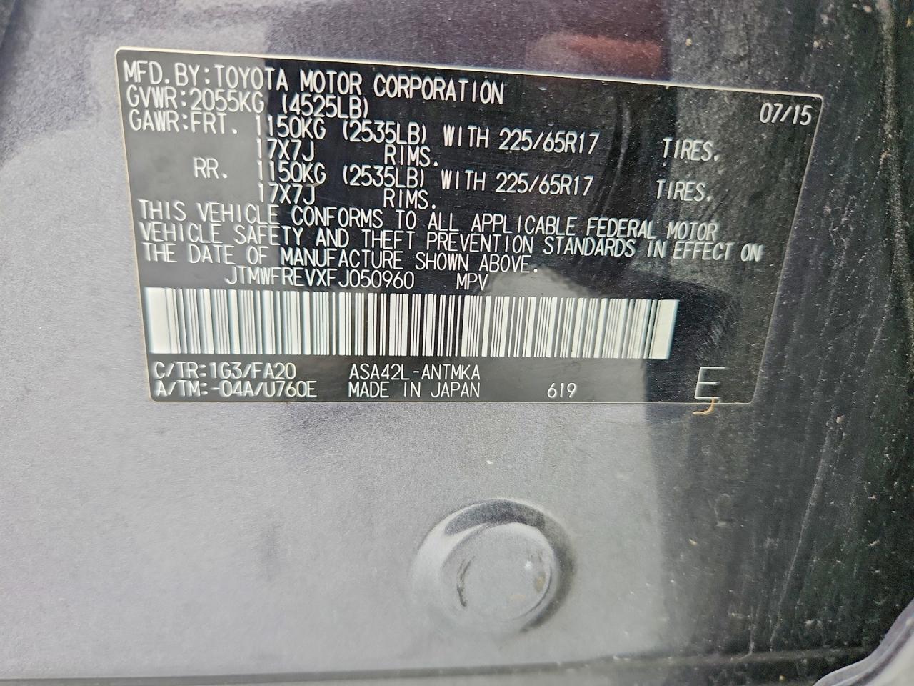 2015 TOYOTA RAV4