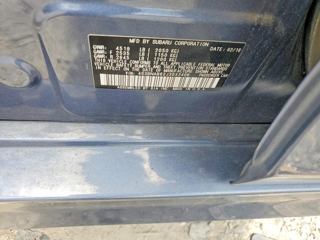 2018 SUBARU LEGACY