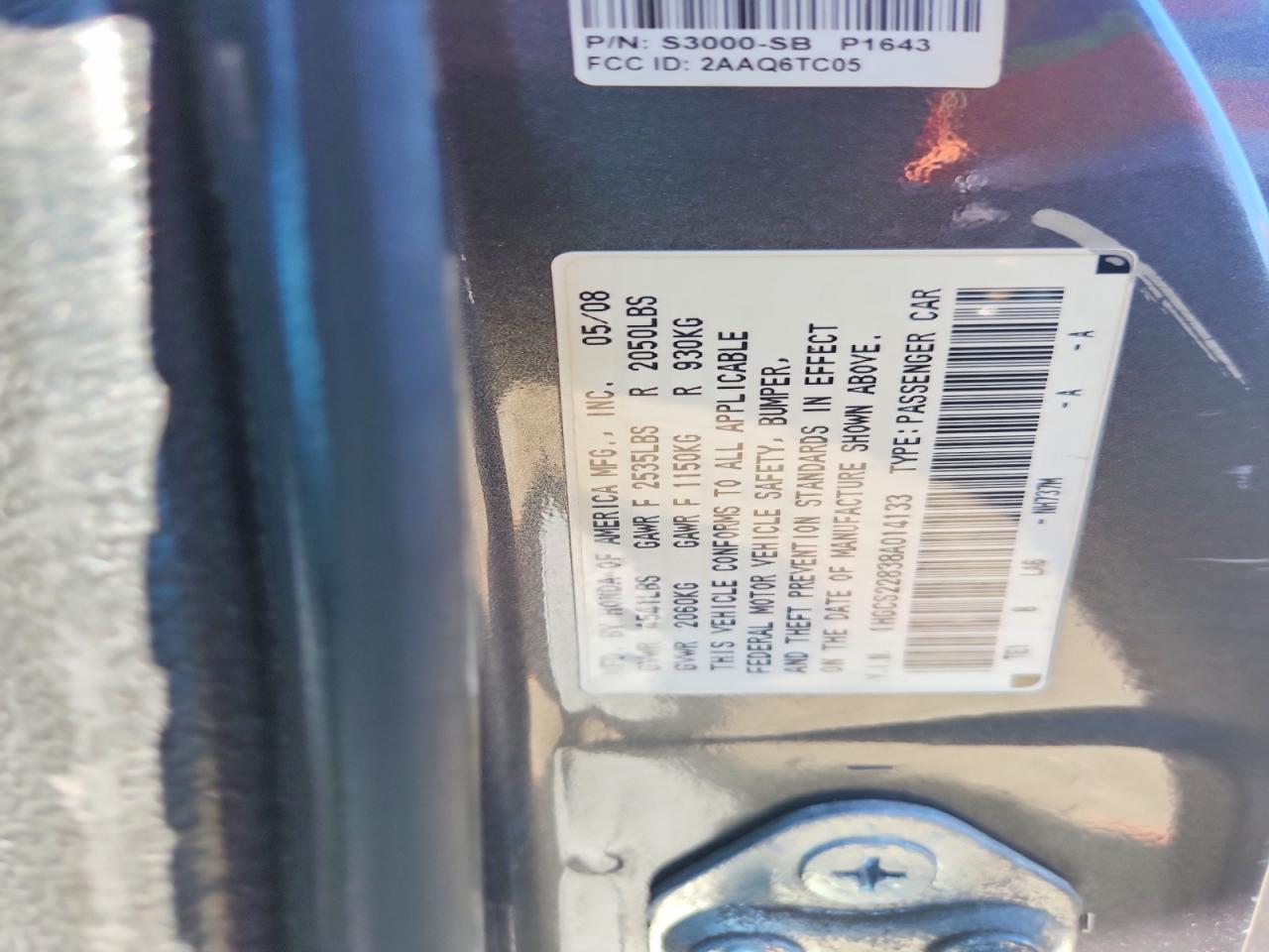 2008 HONDA ACCORD