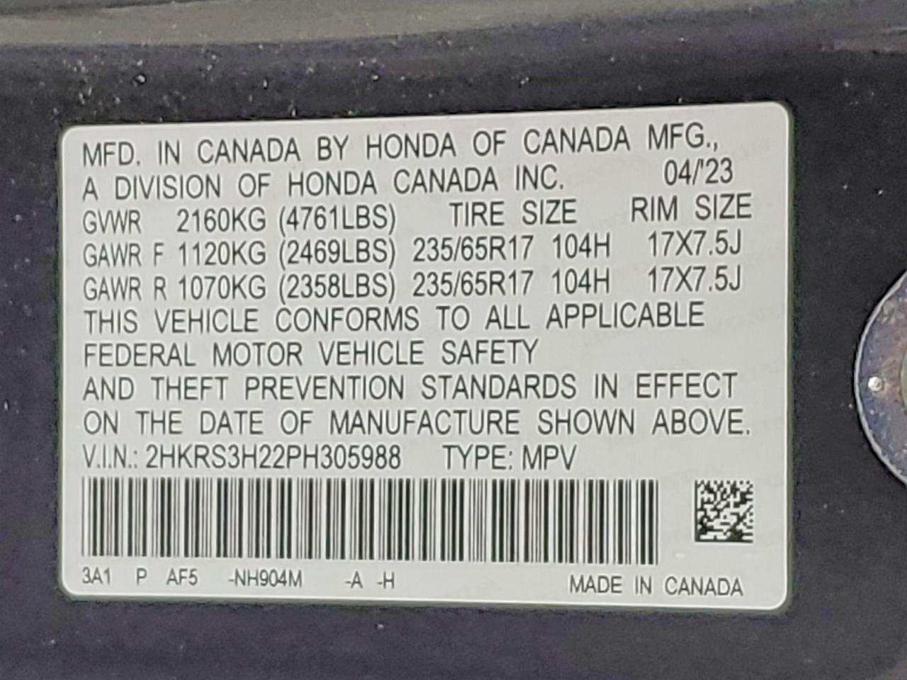 2023 HONDA CRV