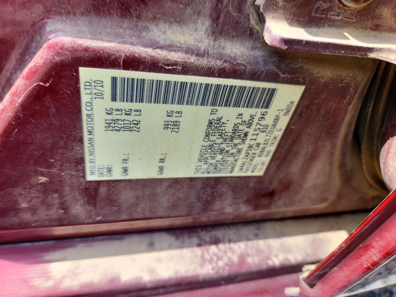 2011 NISSAN ALTIMA