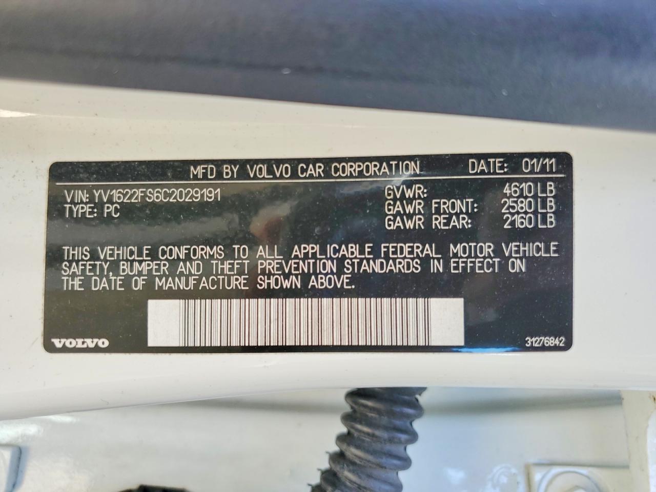2012 VOLVO S60