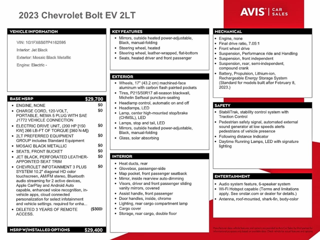 2023 CHEVROLET BOLT