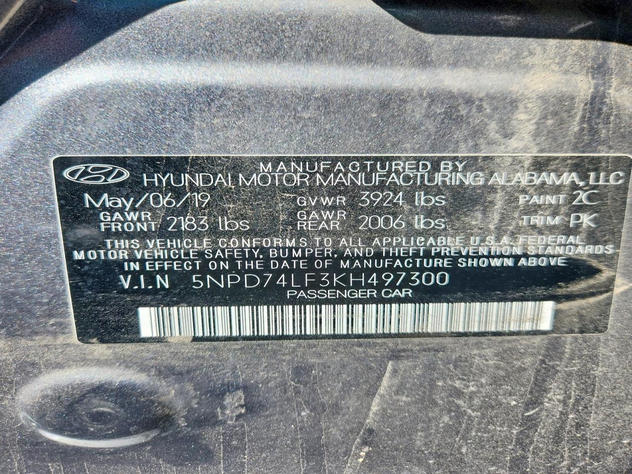 2019 HYUNDAI ELANTRA