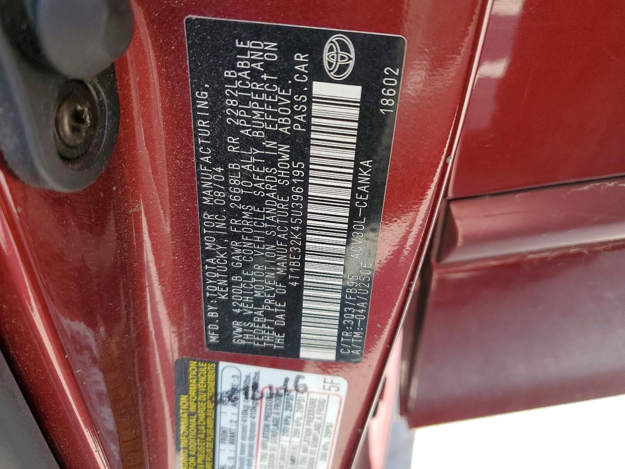 2005 TOYOTA CAMRY