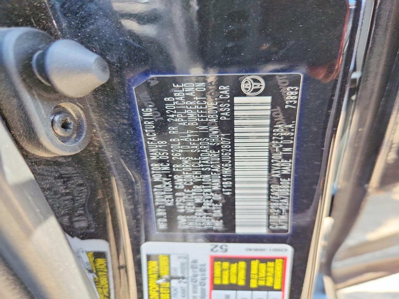 2018 TOYOTA CAMRY