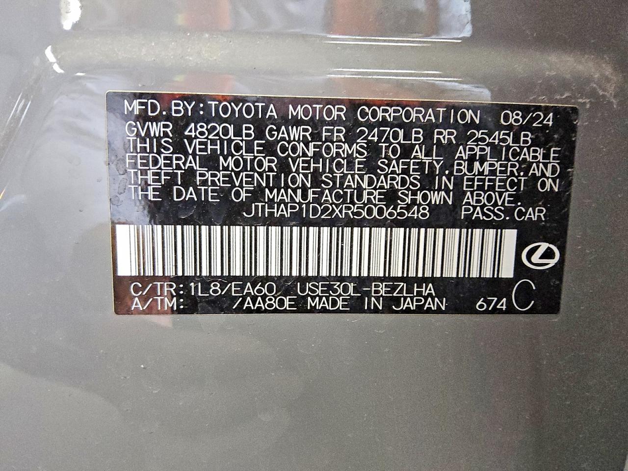 2024 LEXUS IS