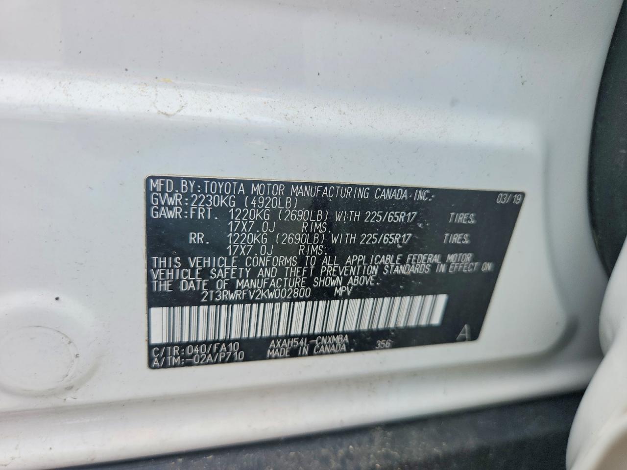 2019 TOYOTA RAV4