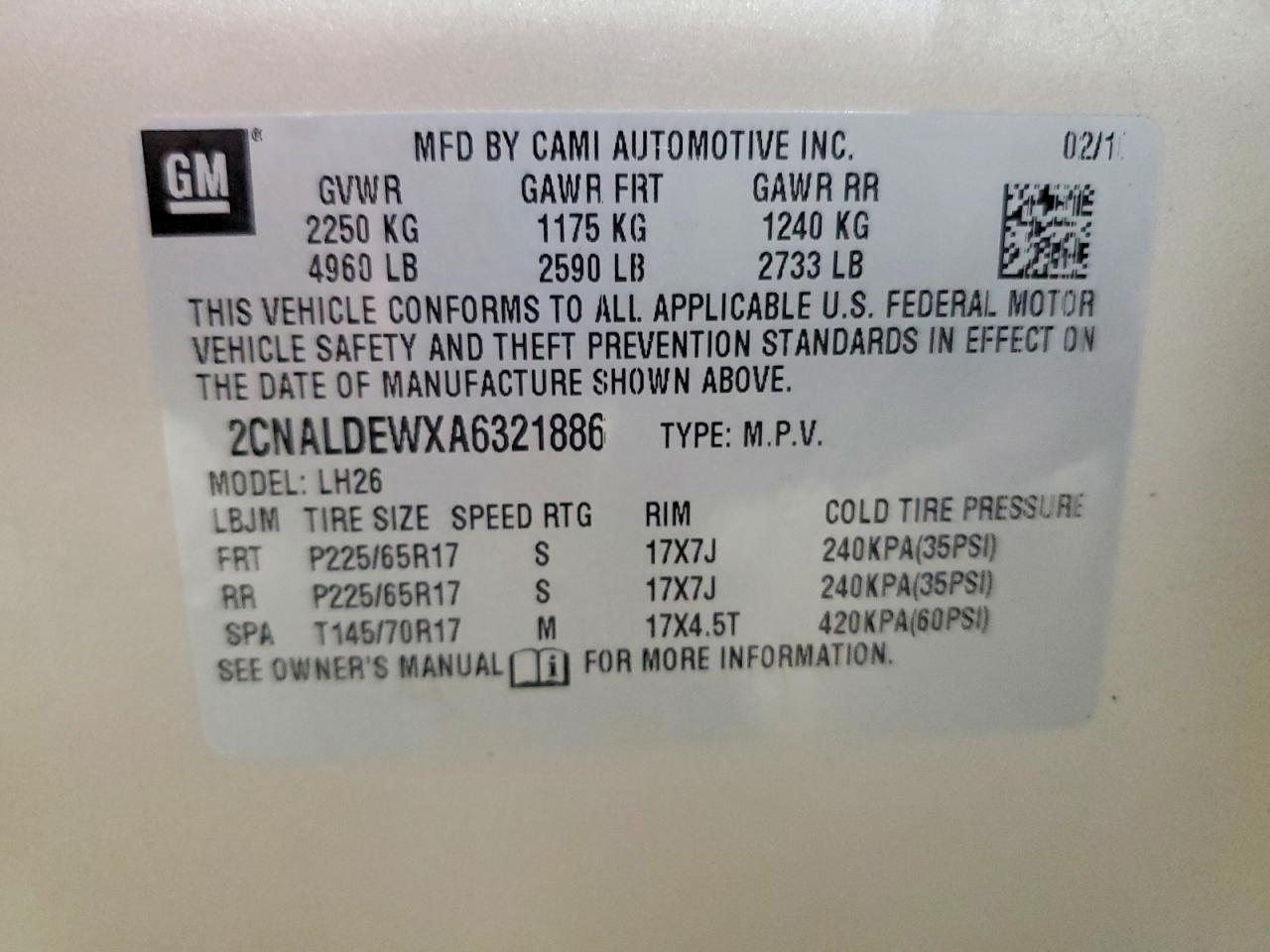 2010 CHEVROLET EQUINOX