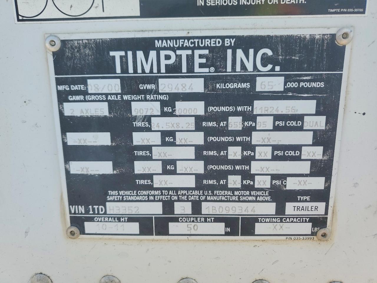 2001 TIMPTE BULK COMMO