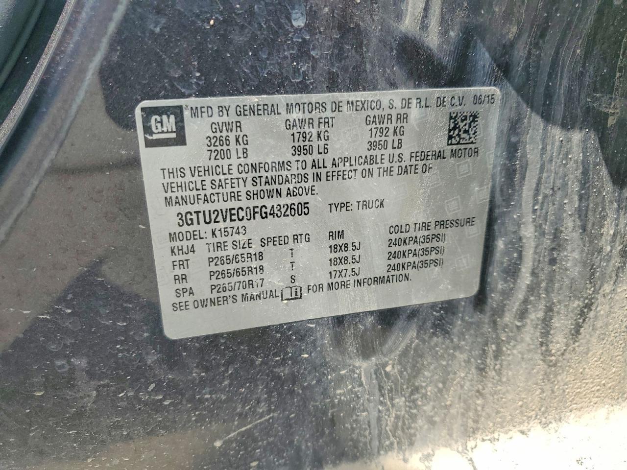 2015 GMC SIERRA
