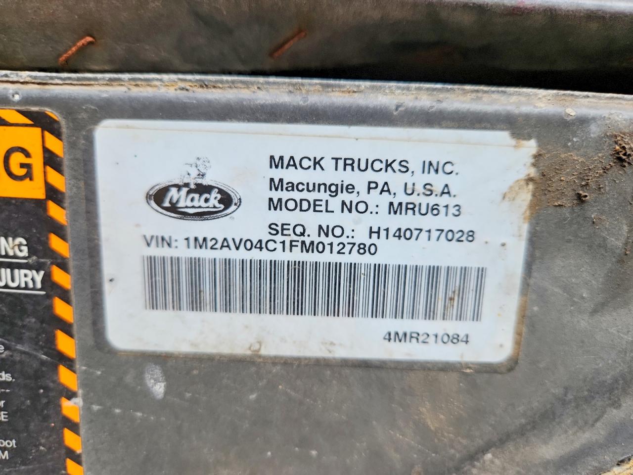 2015 MACK ALL MODELS