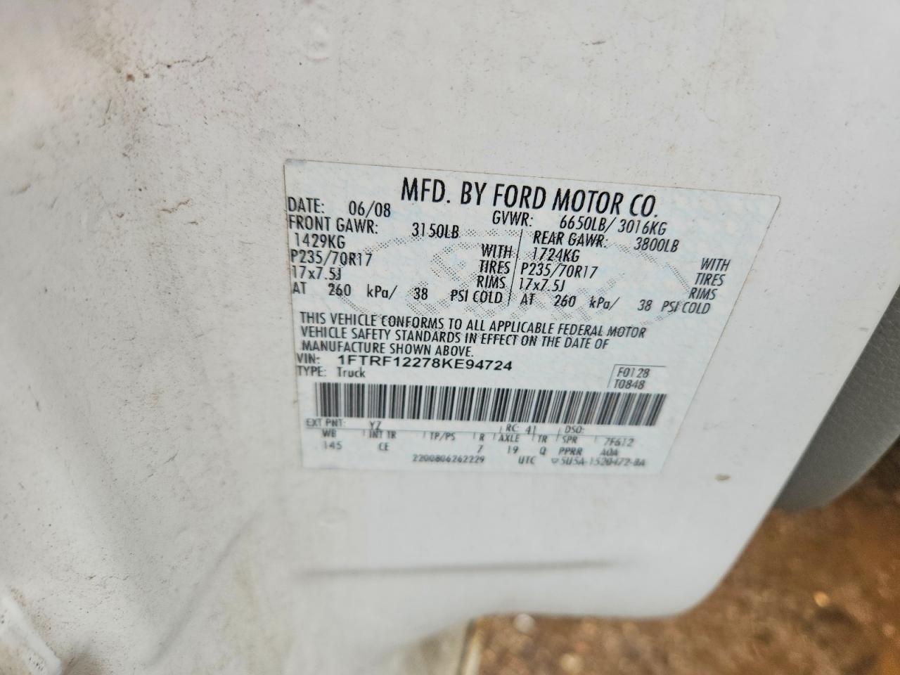 2008 FORD F150