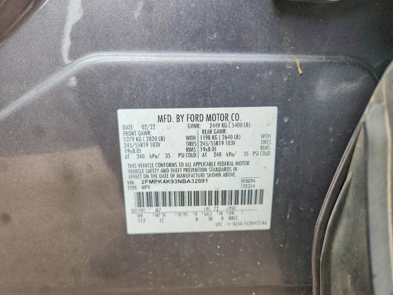 2022 FORD EDGE