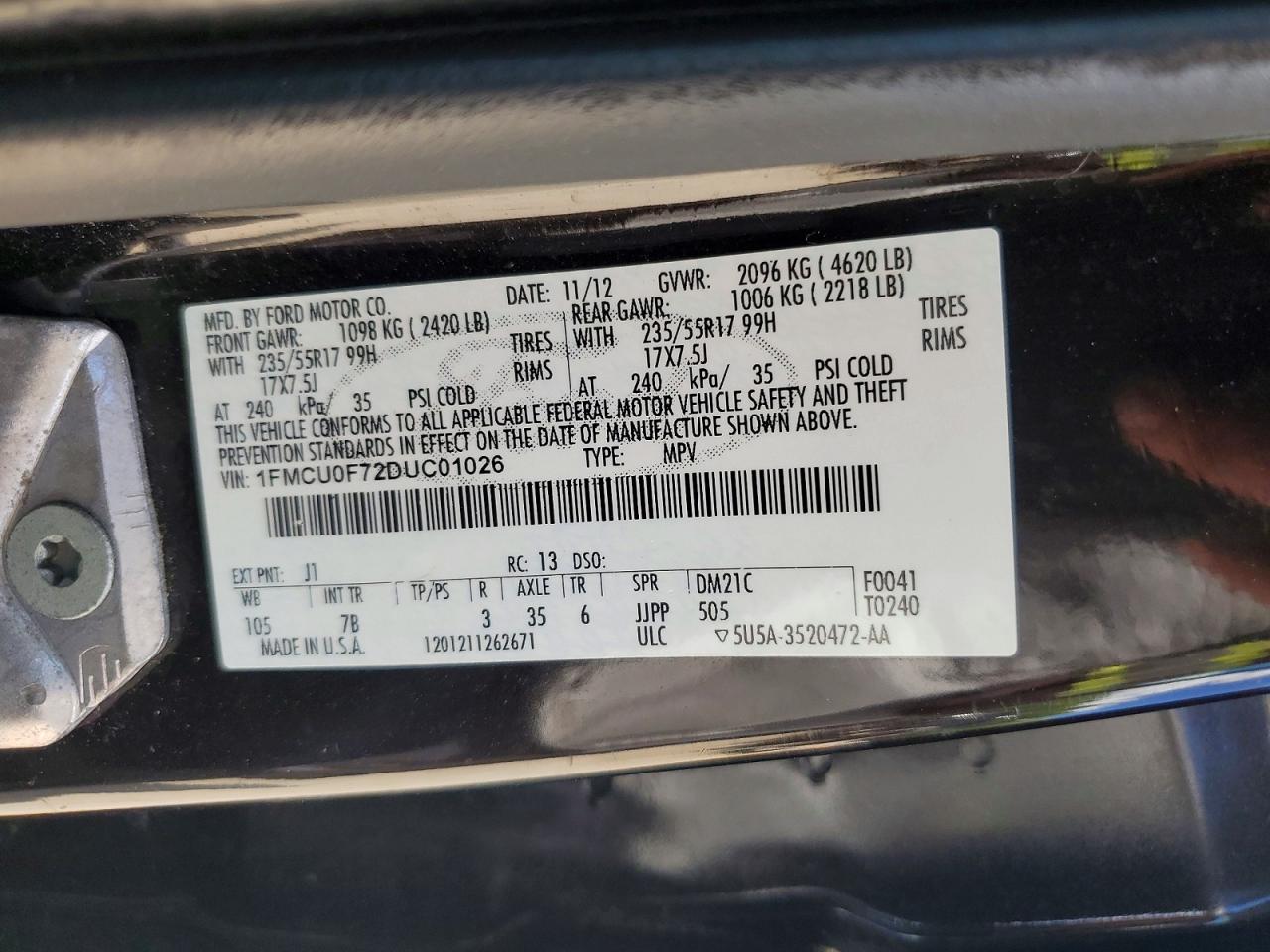 2013 FORD ESCAPE