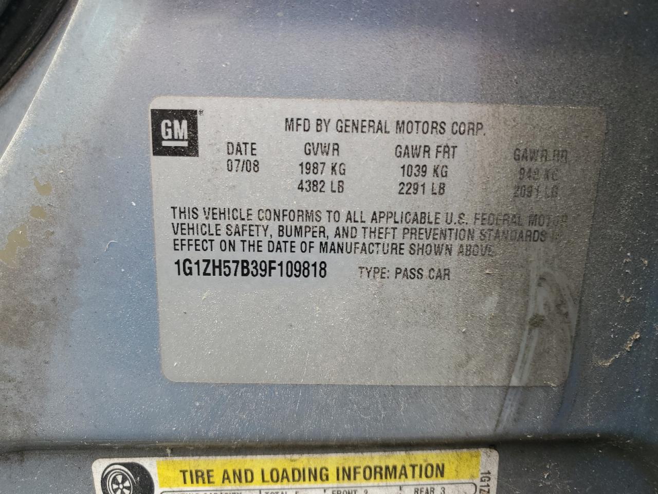 2009 CHEVROLET MALIBU