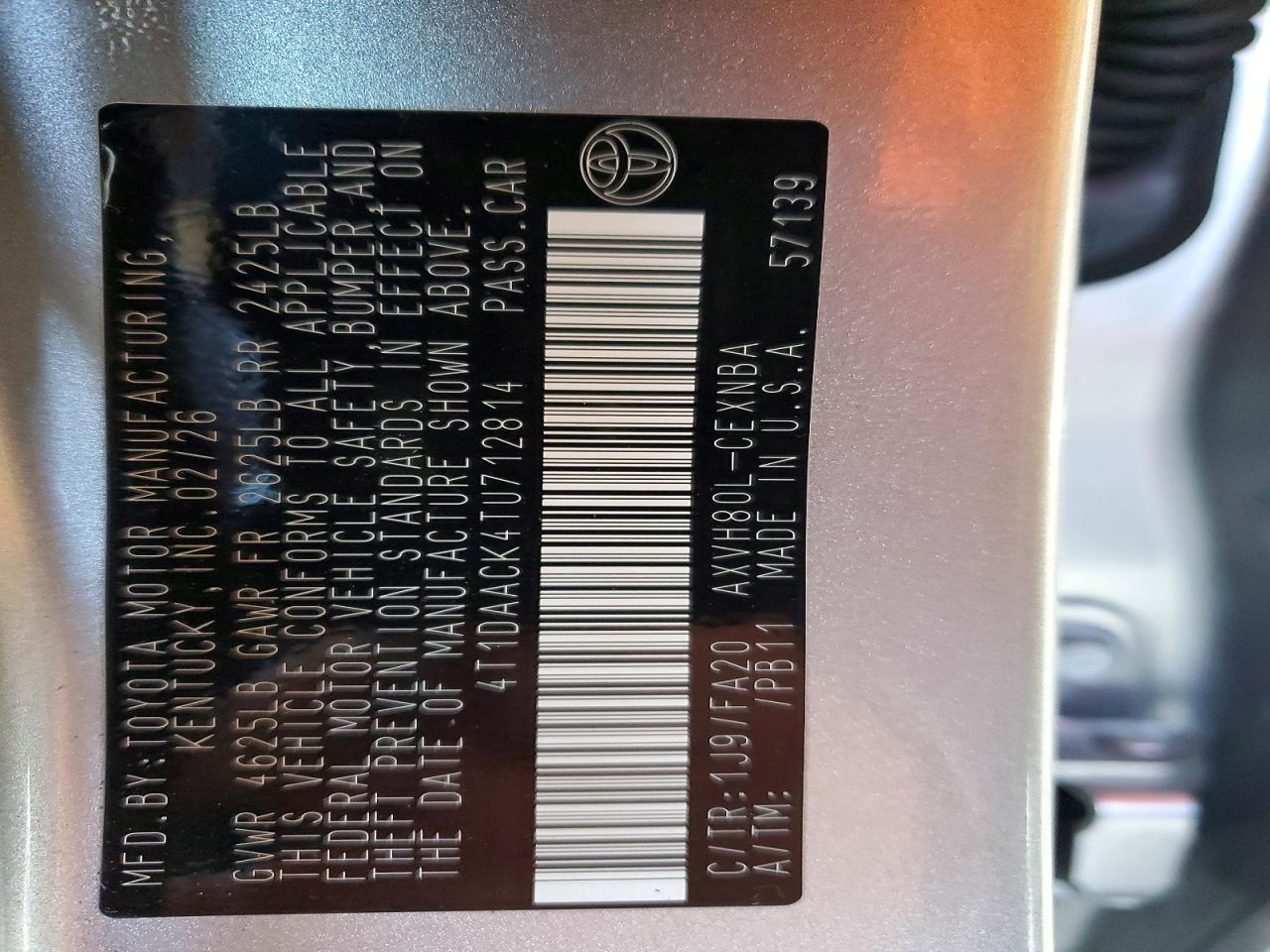 2026 TOYOTA CAMRY
