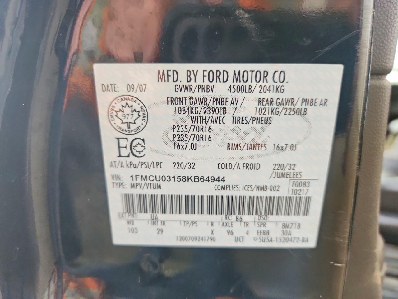 2008 FORD ESCAPE